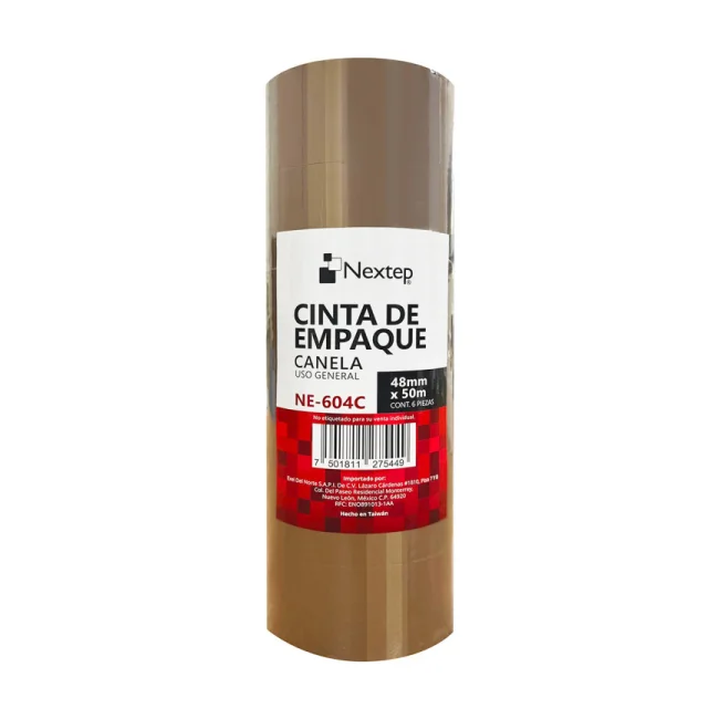 Nextep NE-604C cinta adhesiva de papelería o oficina 50 m Café 6 pieza(s)