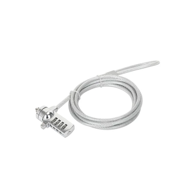 Manhattan 440448 cable antirrobo Plata 2 m