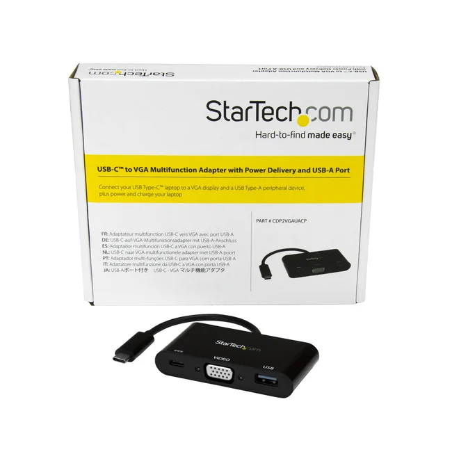 StarTech.com Adaptador Multifunción USB-C a VGA con Entrega de Potencia (Power Delivery) y Puerto USB-A image 9