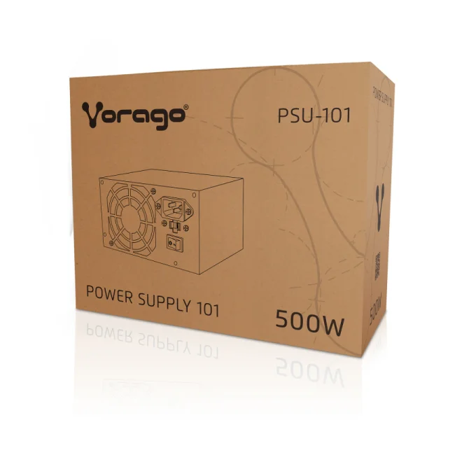 Vorago PSU-101 unidad de fuente de alimentación 500 W 20+4 pin ATX ATX Gris image 9