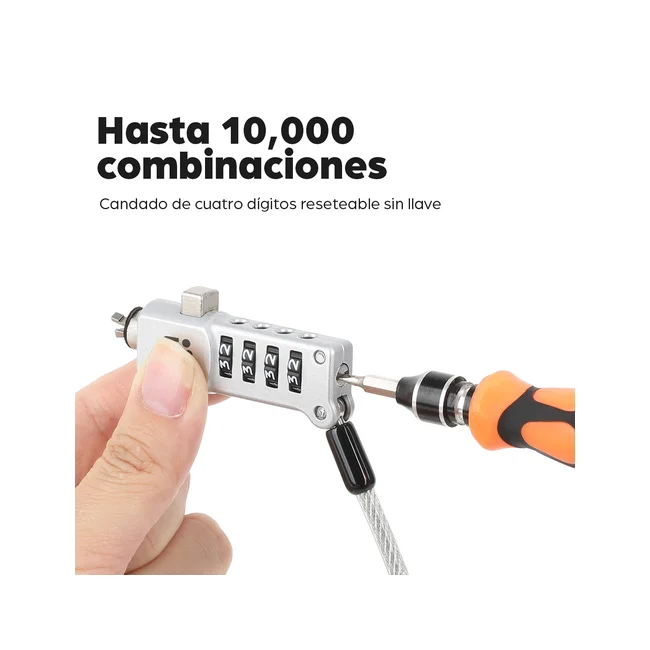 Manhattan 440301 cable antirrobo Plata 1.8 m image 13