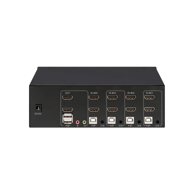 Manhattan Switch KVM HDMI de 4 puertos para dos monitores image 11