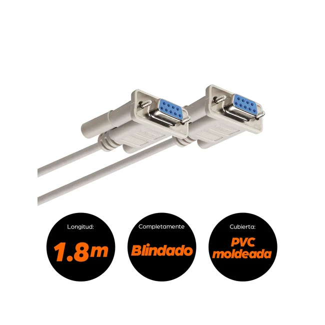 Manhattan DB9 1.8m cable serial Gris image 8