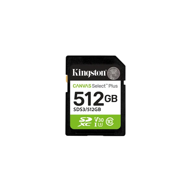 Kingston Technology Canvas Select Plus Gen3 512 GB SD UHS-I Clase 10