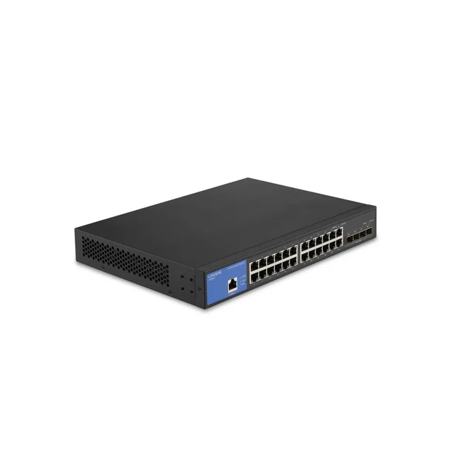 Linksys LGS328C-EU dispositivo de redes Gestionado L3 Gigabit Ethernet (10/100/1000) Negro, Azul