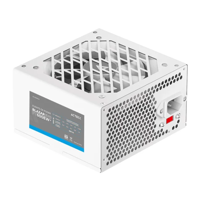 Acteck BLAZAR EVO FT 600E unidad de fuente de alimentación 600 W 20+4 pin ATX ATX Blanco image 5