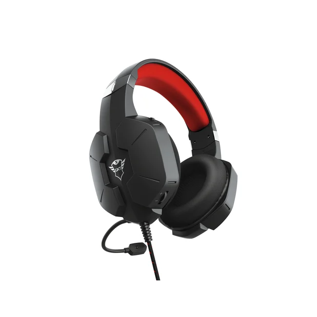 Trust GXT 323 Carus Auriculares Alámbrico Diadema Juego Negro, Rojo image 4