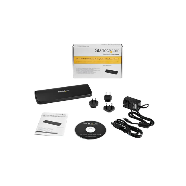 StarTech.com Docking Station USB 3.0 de 2 Monitores para Laptop - HDMI/DVI/VGA - Hub 3x USB-A - GbE - Audio - Replicador de Puertos Universal USB-A - Win/macOS/ChromeOS - TAA image 10