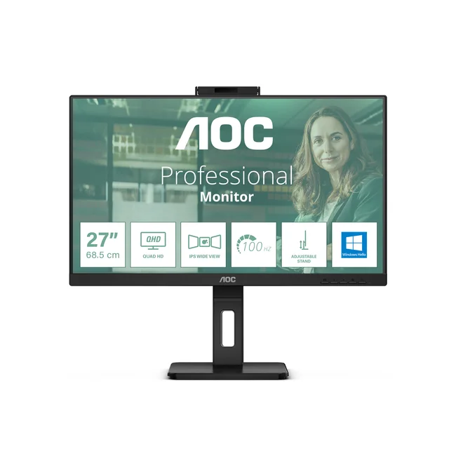 AOC Q27P3CW monitor de computadora 68.6 cm (27") 2560 x 1440 Pixeles Quad HD LED Negro