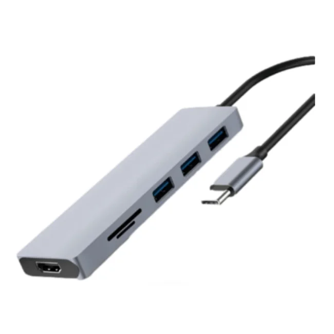 Nextep NE-446 base para laptop o replicador de puertos USB 3.2 Gen 1 (3.1 Gen 1) Type-C Gris
