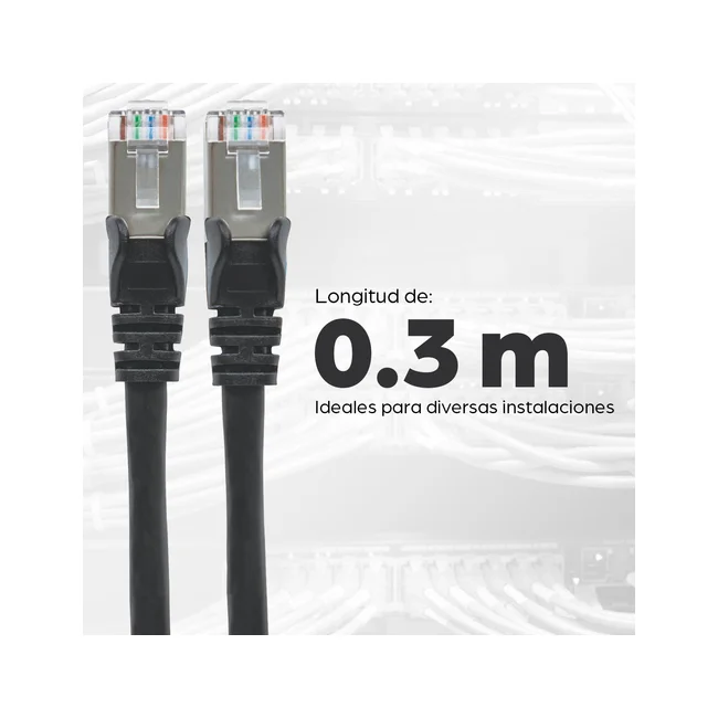 Intellinet Cable de Red Cat6a S/FTP, 30 cm, Negro image 9