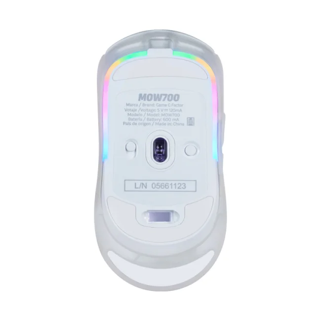 Game Factor MOW700-WH ratón Juego Ambidiestro RF Wireless + Bluetooth + USB Type-A 26000 DPI image 4