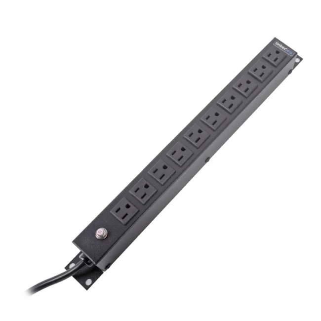 LinkedPRO HTCM-1U-10C unidad de distribución de energía (PDUs) 10 salidas AC Negro