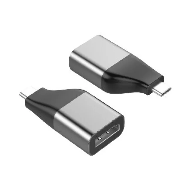 BRobotix 6006122 cambiadores de género de cables USB Type C Display Port Negro, Gris image 4