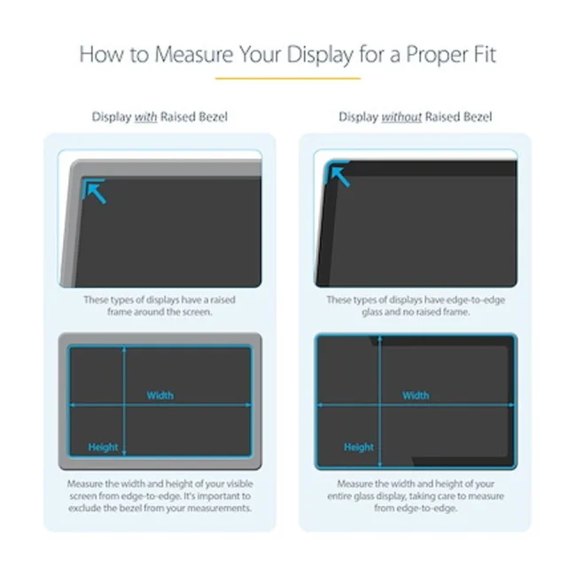 StarTech.com Filtro de Privacidad para Monitor de 19 Pulgadas - Pantalla de Privacidad para Reducir Luz Azul de Pantalla Ancha 16:10 - Mate/Brillante - Ángulo +/-30 Grados image 5