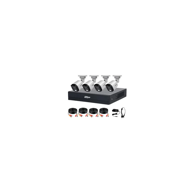 DAHUA DH-KIT/XVR1B04-I/T/4-B1A21N-U-IL-A-0280B -Kit de 4 Canales de 2 Megapíxeles DVR Cooper-I WizSense con IA, H.265+, 4 cámaras B1A21 1080p,  4 canales + 1 IP o hasta 5 IP, SMD Plus, búsqueda de humanos y vehículos, incluye accesorios/
