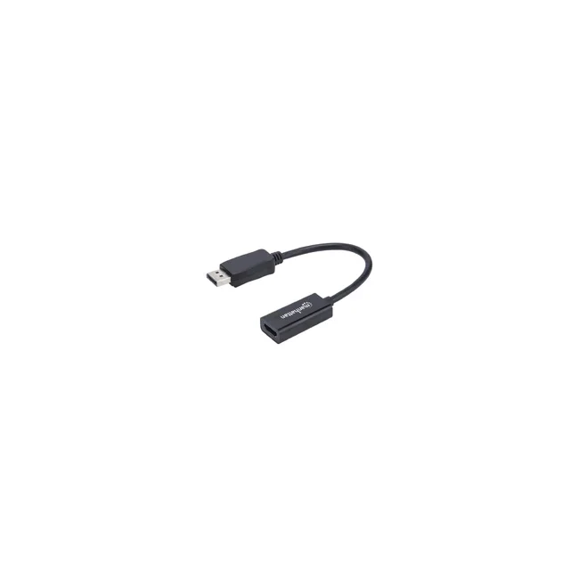 Manhattan 153713 adaptador de cable de vídeo 0.15 m DisplayPort HDMI Negro image 2