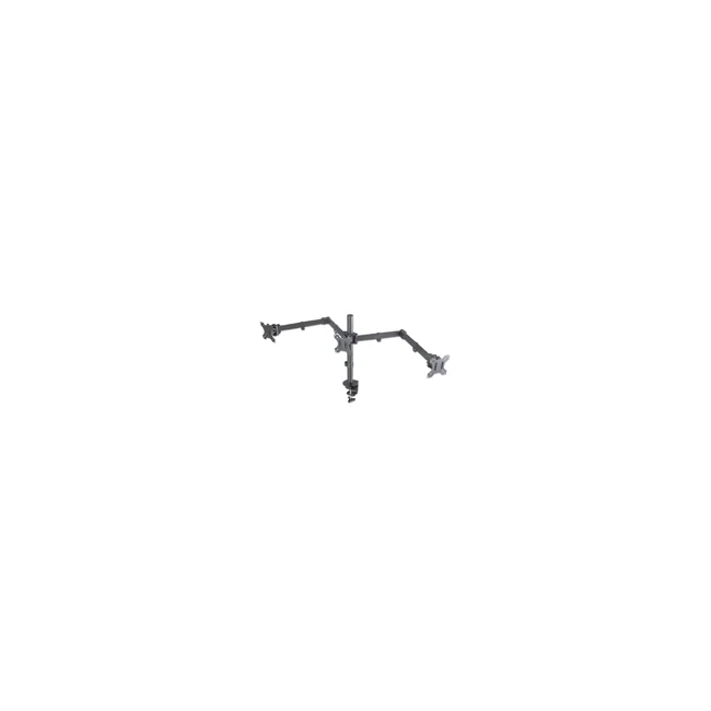 Manhattan Soporte para monitor, de escritorio, movimiento articulado, 3 pantallas planas de 13" a 27" máximo 7 kg cada una