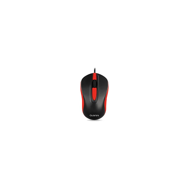 MOUSE OPTICO QUARONI ALAMBRICO COLOR ROJO 1200 DPI