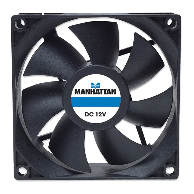 Manhattan 700320 sistema de refrigeración de computadora Gabinete de la computadora Ventilador 8 cm Negro 1 pieza(s) image 5