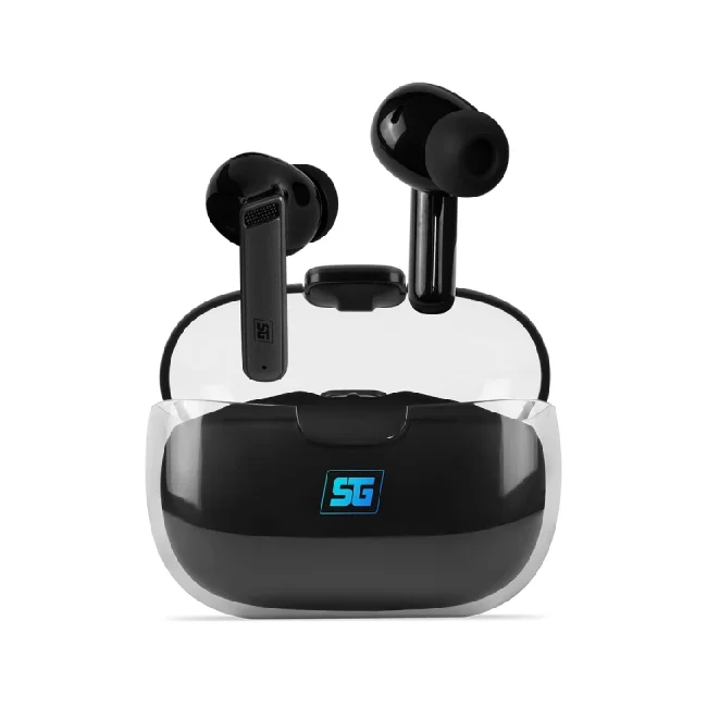 Vorago ESB-301-PRO audífono y auriculare Auriculares True Wireless Stereo (TWS) Intra auditivo Llamadas/Música/Deportes/Diario Bluetooth Base de carga Negro, Transparente image 5
