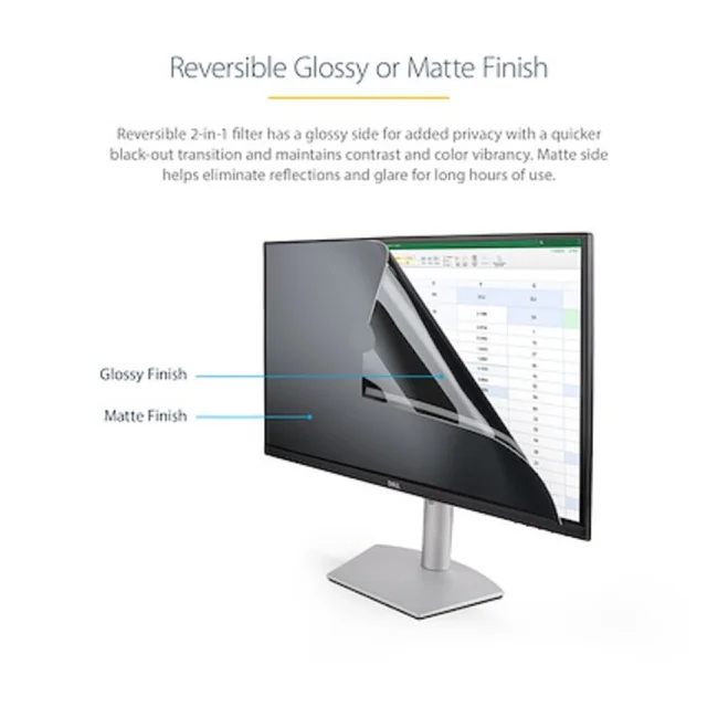 StarTech.com Filtro de Privacidad para Monitor de 19 Pulgadas - Pantalla de Privacidad para Reducir Luz Azul de Pantalla Ancha 16:10 - Mate/Brillante - Ángulo +/-30 Grados image 4