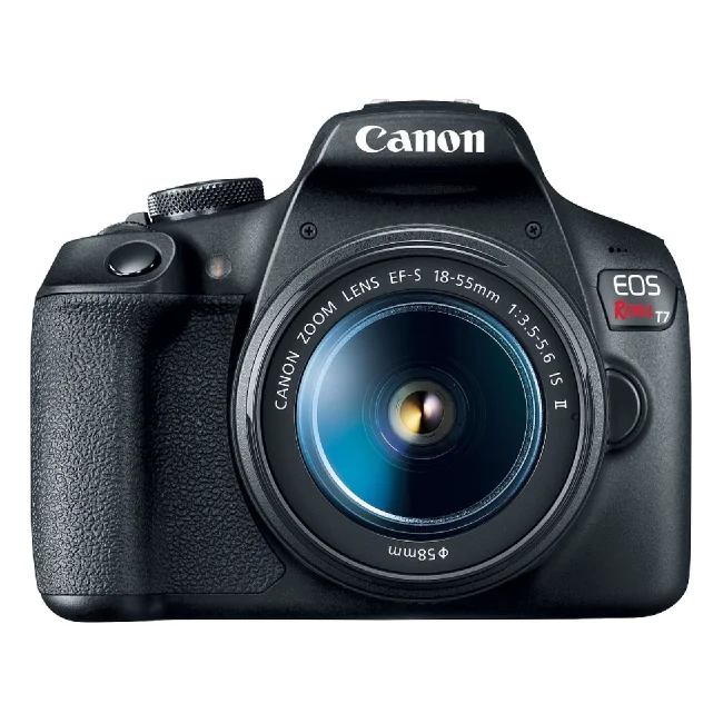 CAMARA CANON EOS REBEL T7, 24.1 MP, LENTE EF-S 18-55MM, SENSOR CMOS, PROCESADOR DIGIC 4, VIDEO FULL HD 1080, ISO FOTO 6400- VIDEO 6400, PUNTOS DE ENFOQUE 9 AF, LCD 3.0 PULGADAS image 2