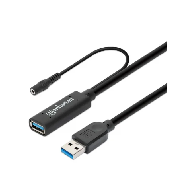 Manhattan 153768 cable USB USB 3.2 Gen 1 (3.1 Gen 1) 15 m USB A 5 Gbit/s Negro image 3