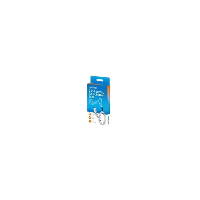 Manhattan 440301 cable antirrobo Plata 1.8 m