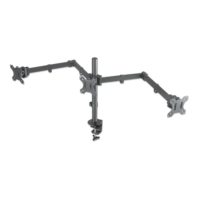 Manhattan Soporte para monitor, de escritorio, movimiento articulado, 3 pantallas planas de 13" a 27" máximo 7 kg cada una image 6