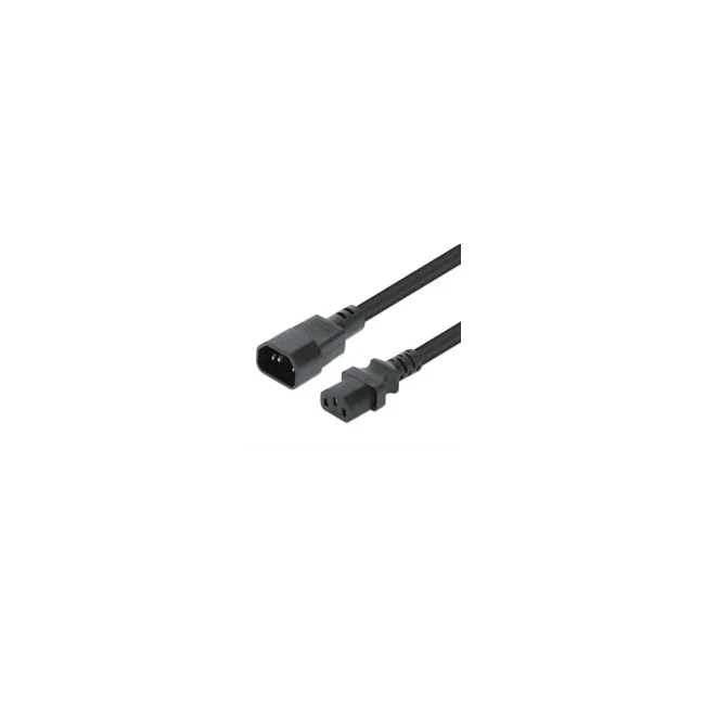 Manhattan Cable de extensión de alimentación C13 a C14, 3 m, Cable de alimentación con conector C13 hembra a C14 macho, 10 A, 250 V, conecta un PDU o UPS a un servidor, switch, sistema de almacenamiento y más, negro. image 2