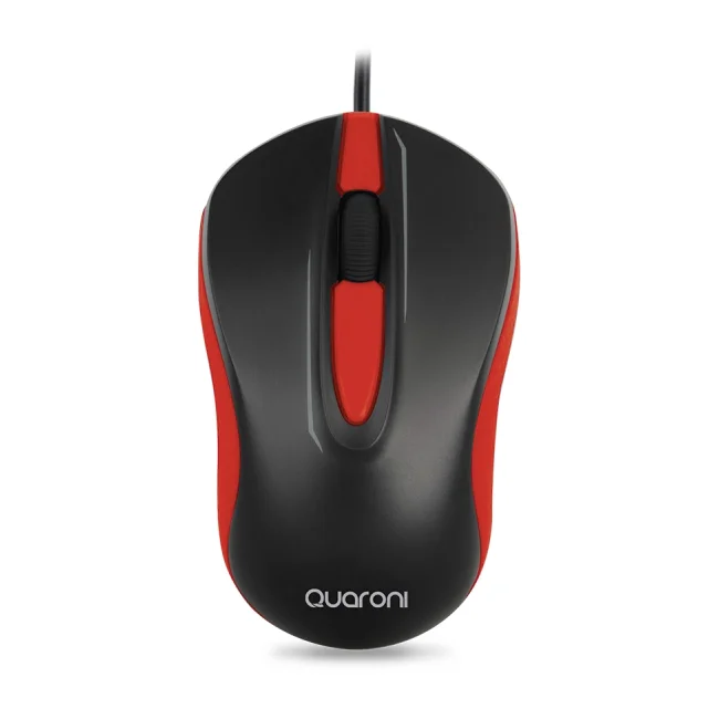 MOUSE OPTICO QUARONI ALAMBRICO COLOR ROJO 1200 DPI image 2