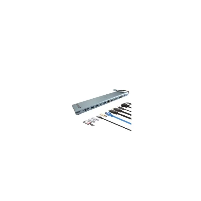 Docking Ec line EC-BYL-2003U2 12 en 1 Usb Type C