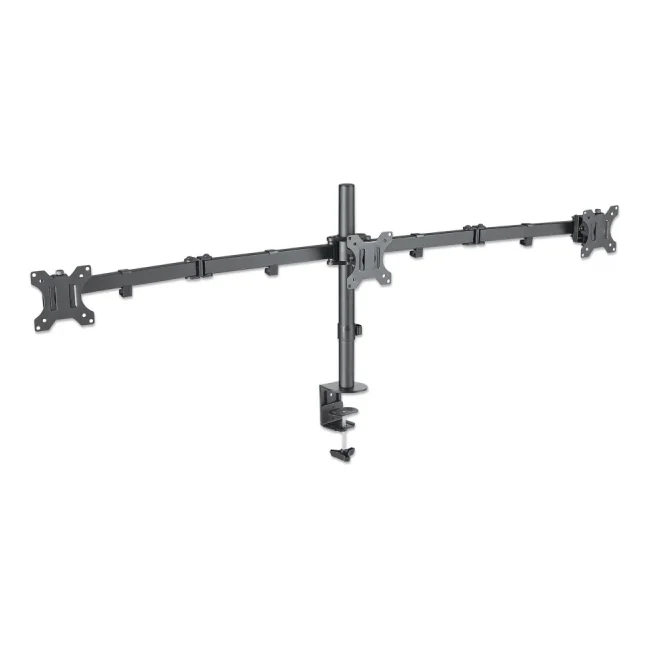 Manhattan Soporte para monitor, de escritorio, movimiento articulado, 3 pantallas planas de 13" a 27" máximo 7 kg cada una image 10
