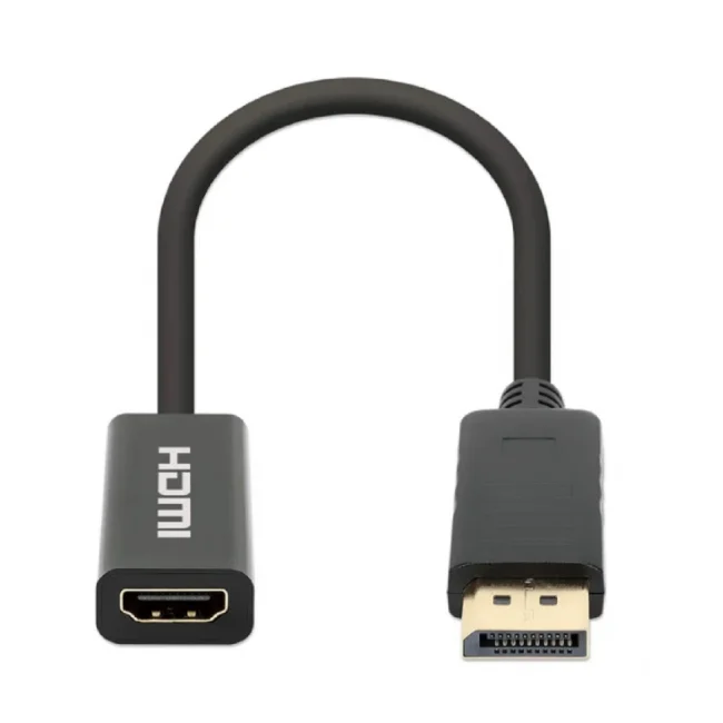 Manhattan 153713 adaptador de cable de vídeo 0.15 m DisplayPort HDMI Negro image 4