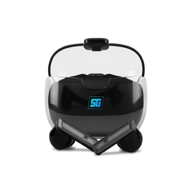 Vorago ESB-301-PRO audífono y auriculare Auriculares True Wireless Stereo (TWS) Intra auditivo Llamadas/Música/Deportes/Diario Bluetooth Base de carga Negro, Transparente image 3