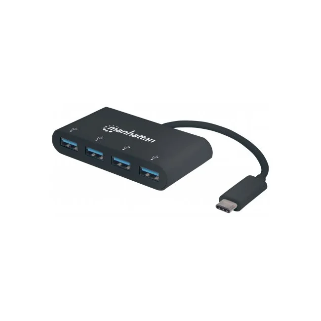 Manhattan Hub USB-C 3.2 Gen 1 con 4 puertos USB-A
