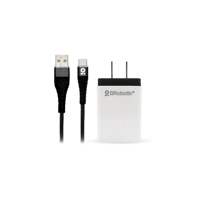 COMBO CARGA R&Aacute;PIDA: CARGADOR USB V3.0 + CABLE USB TIPO C, NEGRO