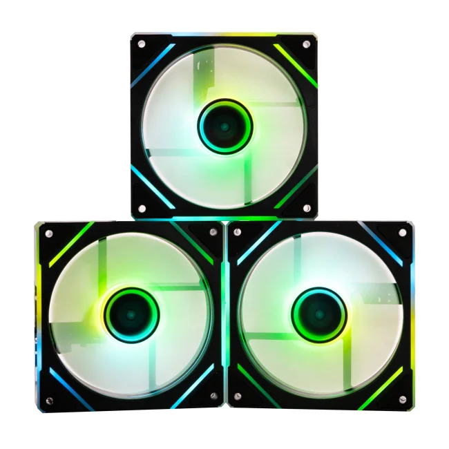 VENTILADOR NACEB GAMING NA 0650N 3X 120MM 1400RPM ARGB NEGRO