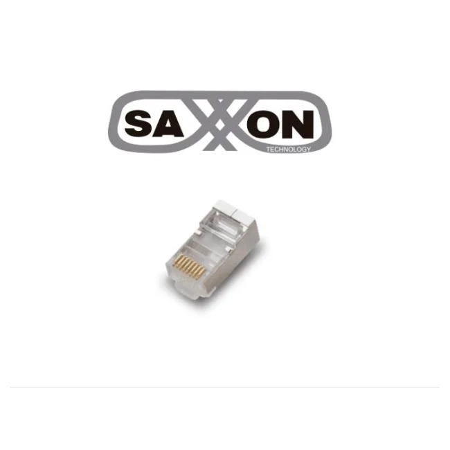 SAXXON S901B - Conector plug RJ45 para cable UTP/FTP /CAT 5E / Blindado / Paquete 100 piezas