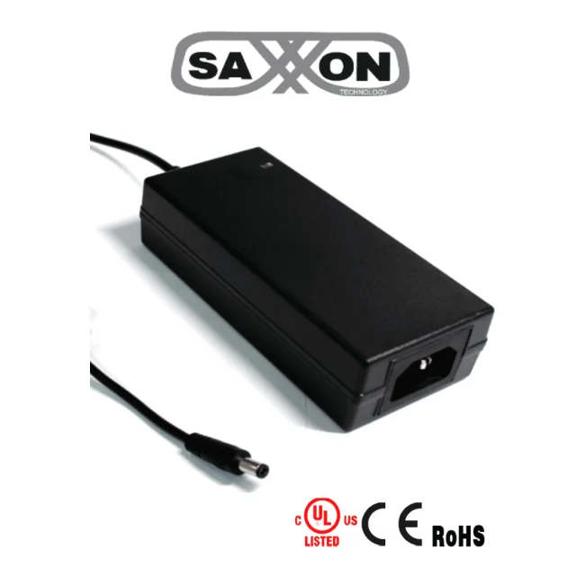 SAXXON PSU1205D - Fuente de Poder Regulada de 12 Vcc a 5 Amperes/ Ideal para Equipos de Alto Consumo de Corriente/ Para Usos Multiples: Sistemas de CCTV, Acceso, Asistencia, etc/ Certificación UL/