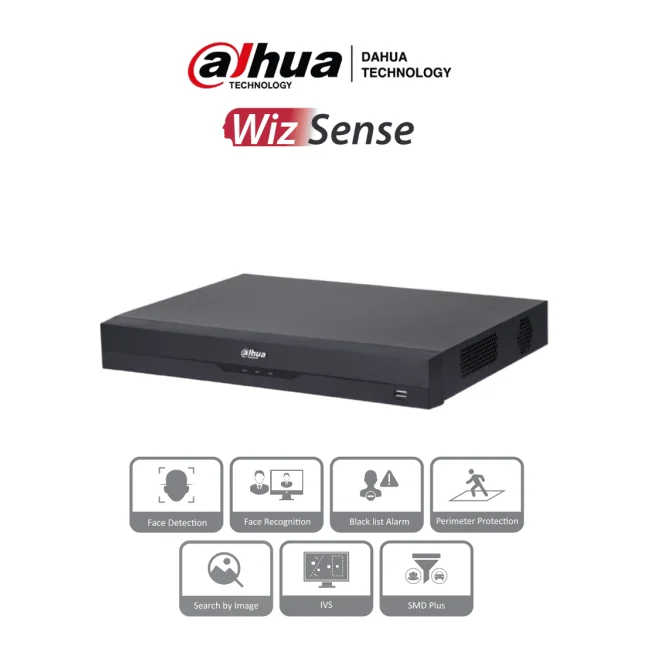 Dahua Technology WizSense DHI-NVR2208-8P-I2 grabadora de vídeo en red (NVR) 1U Negro image 2