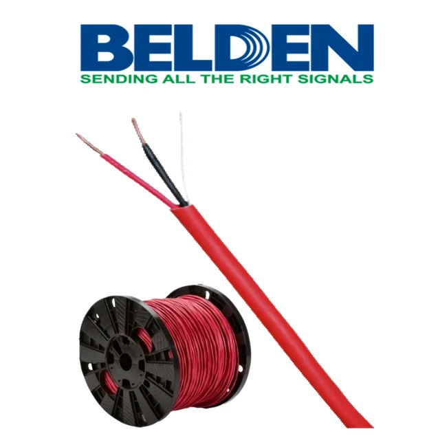 BELDEN 5220UL0021000 - Bobina de cable para sistemas de deteccion de incendio / 2 Conductores / Calibre 16 / Sin blindar / Rojo / 305 Metros