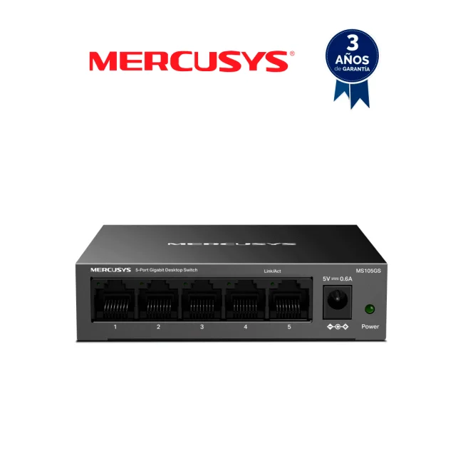 MERCUSYS - MS105GS / Switch Gigabit de sobremesa de 5 puertos