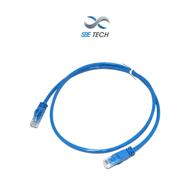 SBE TECH SBE-PCC6U1.0M-BL - Patch cord Cat 6, color azul, de 1 metro, con bota inyectada