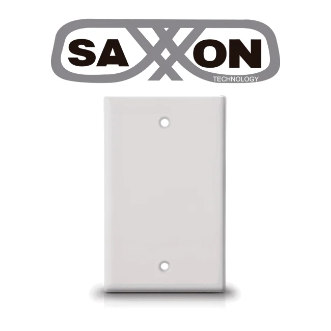 SAXXON A175 - Placa de pared ciega / Sin puertos / Color blanco