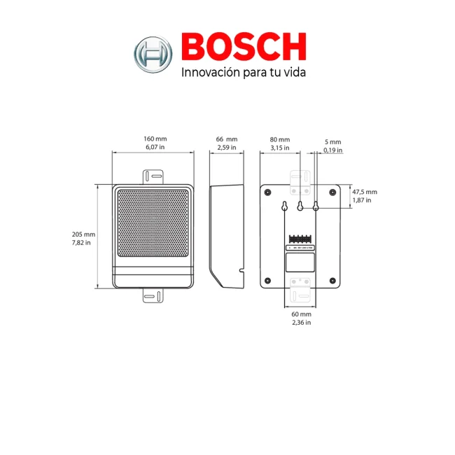 BOSCH M_LB10UC06FL- Altavoz / Caja acústica 6W / Plana / Blanca image 2