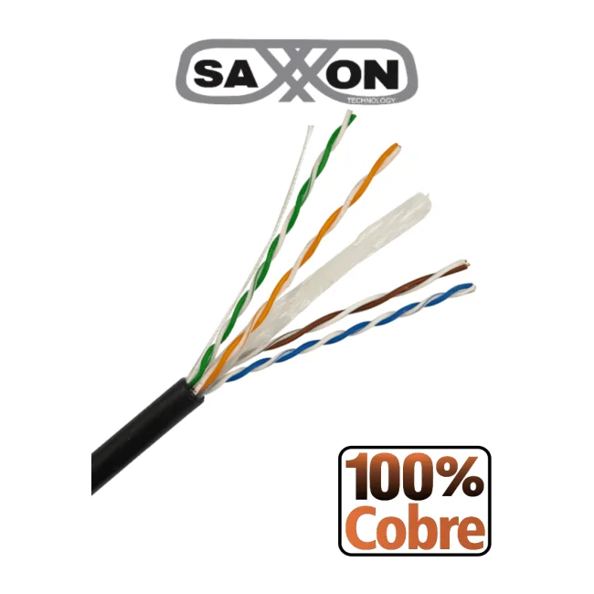 Saxxon OUTP6COP305NE cable de red Negro Cat6