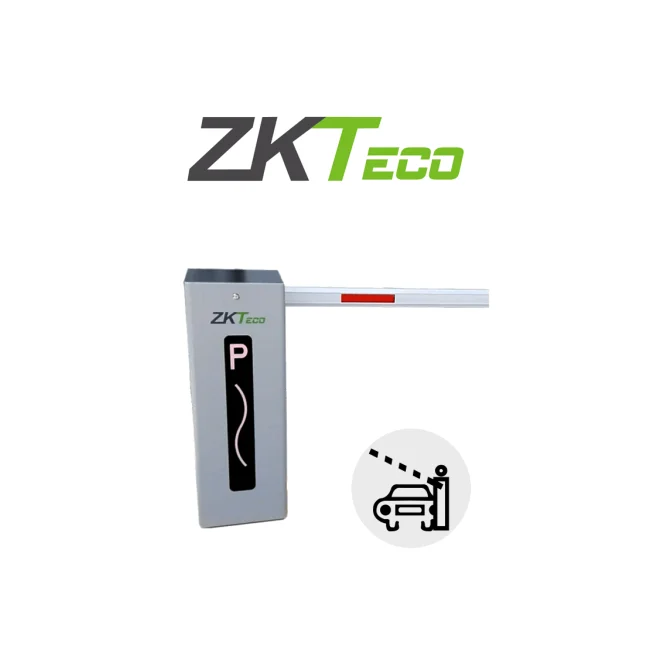 ZKTECO CMP200L - Barrera Vehicular Izquierda / Brazo Telescópico de 2.6 hasta 4.5 metros / 3 Seg. / Dirección Ajustable (a Derecha) / Gabinete con Luz Led Indicador de estado / Sistema Inteligente anti-impacto/ Incluye 2 controles remotos