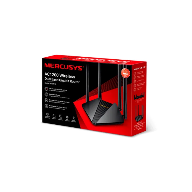 Mercusys MR30G router inalámbrico Gigabit Ethernet Doble banda (2,4 GHz / 5 GHz) Negro image 8